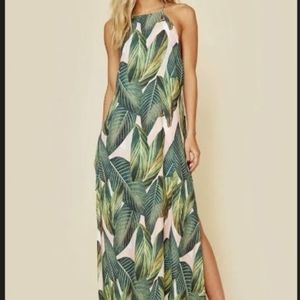 Show Me Your Mumu Peach Palm Print Rochester Dress